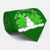 Echt Lucky Snowman met veel kleren. Stropdas (Opgerold)
