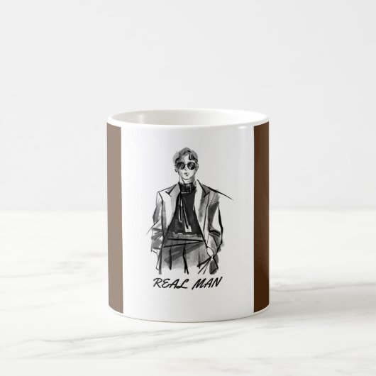 "Echt Man, Echt brouwen: gepersonaliseerde keramis Koffiemok (Center)