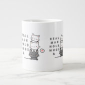 Echt Man Houd Mokken en katten met drie eenheden v (Voorkant)