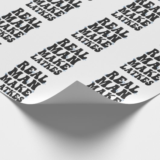 Echt Man maken Latkes Grappig Groovy Chanoeka Cadeaupapier (Hoek)