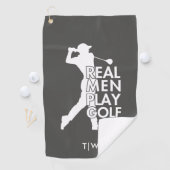 Echt Man Speel Golf Grappig Golf Thema Golfhanddoek (Insitu)