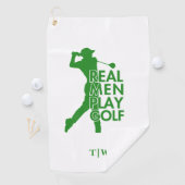 Echt Man Speel Golf Grappig Golf Thema Golfhanddoek (Insitu)