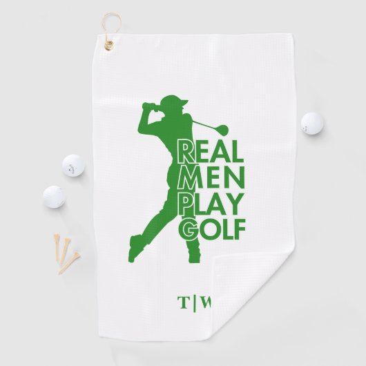 Echt Man Speel Golf Grappig Golf Thema Golfhanddoek (Insitu)