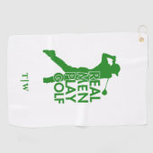 Echt Man Speel Golf Grappig Golf Thema Golfhanddoek (Horizontaal)