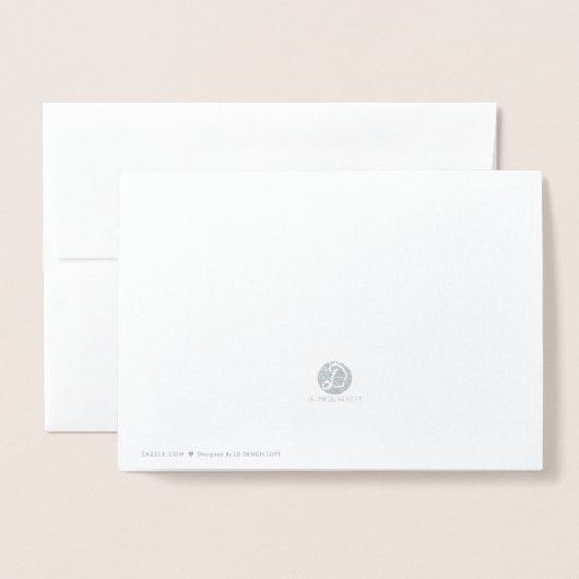 Echt Metallic Dank u Script hart Folie Kaarten (Met envelop)