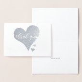 Echt Metallic Dank u Script hart Folie Kaarten (Display)