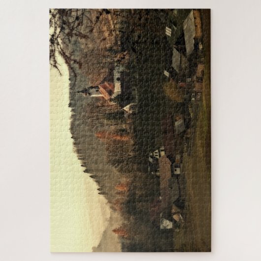 Echt moeilijk Jigzaag Puzzles Autumn Village Legpuzzel (Verticaal)