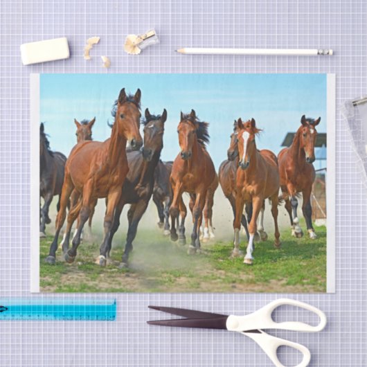 Echt (niet AI) Afbeelding van hardloopgaloppeerpaa Tissuepapier (Craft)