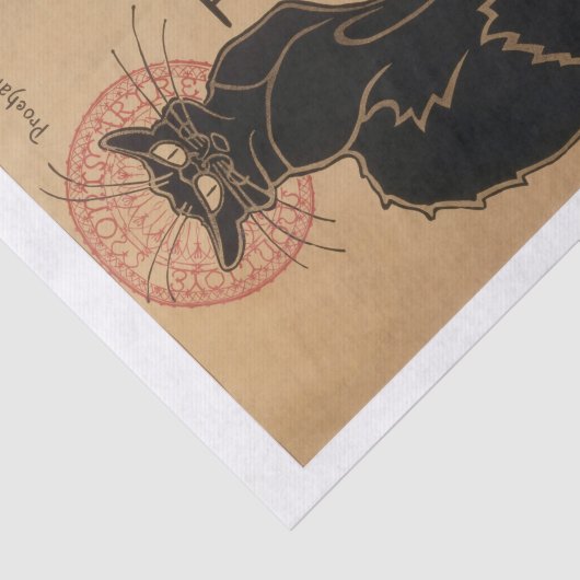 Echt  (niet AI) Chat Noir Poster Tissuepapier (Detail)