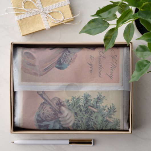 Echt (niet AI) Groot Santa Briefkaart Tissuepapier (Geschenk)