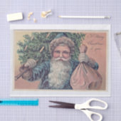 Echt (niet AI)  Groot Santa Briefkaart Tissuepapier (Craft)