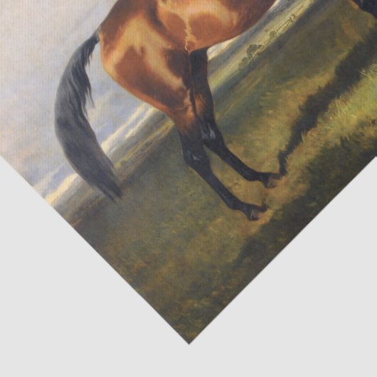 Echt (niet AI) Paardenschilderen Tissuepapier (Detail)
