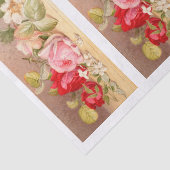 Echt (niet AI)  Victoriaans Rozen Schilderen Tissuepapier (Detail)