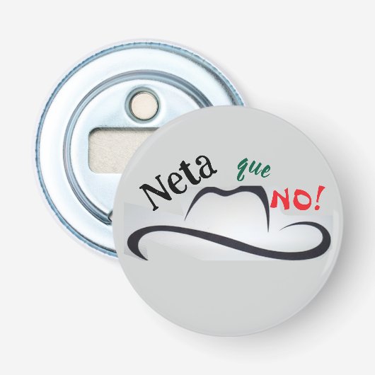 Echt niet! button flesopener (Voorkant)