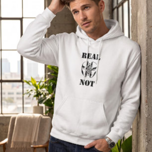 ECHT NIET Dual Identity Surreal Mask Grafische Kun Hoodie