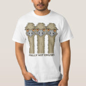 Echt niet gebruikt Funny Emu Pun T-shirt (Voorkant)