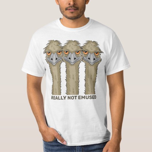 Echt niet gebruikt Funny Emu Pun T-shirt (Voorkant)
