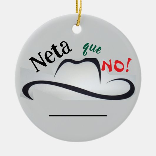 Echt niet! keramisch ornament (Voorkant)