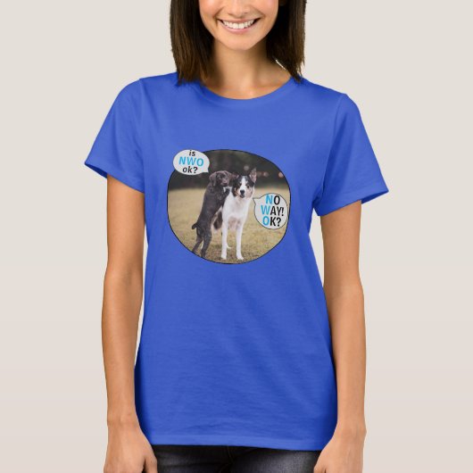 Echt niet! Oké? - blauw (donker) T-shirt (Voorkant)