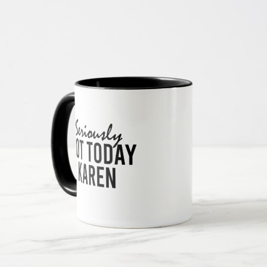 Echt niet vandaag Karen Funny Mok (Voorkant links)