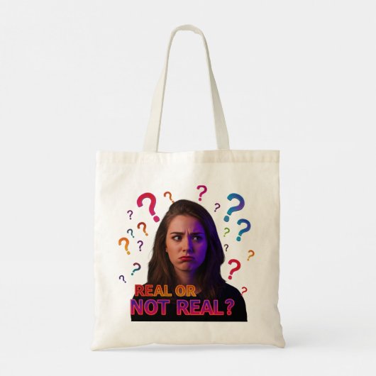 Echt of niet echt? Design Tote Bag (Achterkant)