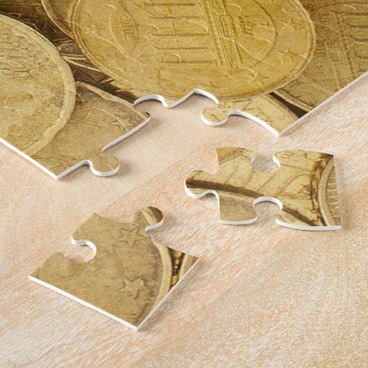 Echt onmogelijke gouden munten puzzel legpuzzel (Zijkant)