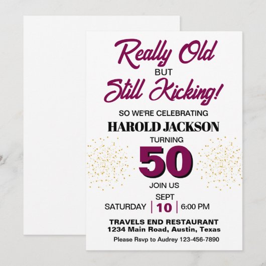 Echt oud, maar nog steeds schoppen elke leeftijd v kaart (Voorkant / Achterkant)