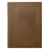 Echt : oud, versleten lederbindboek notitieboek (Voorkant)