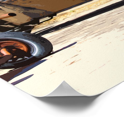 Echt oude gebruikte auto's poster (Hoek)