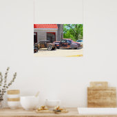 Echt oude gebruikte auto's poster (Keuken)
