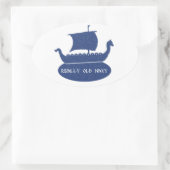 Echt oude marine ovale Sticker (Tas)