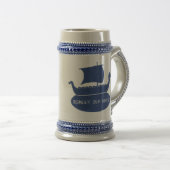 Echt oude marine Stein Bierpul (Voorkant rechts)