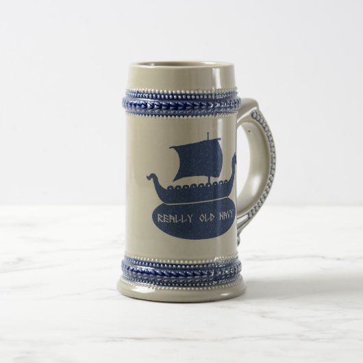 Echt oude marine Stein Bierpul (Voorkant rechts)