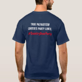 Echt patriottisme doorkruist partijgrenzen t-shirt (Achterkant)