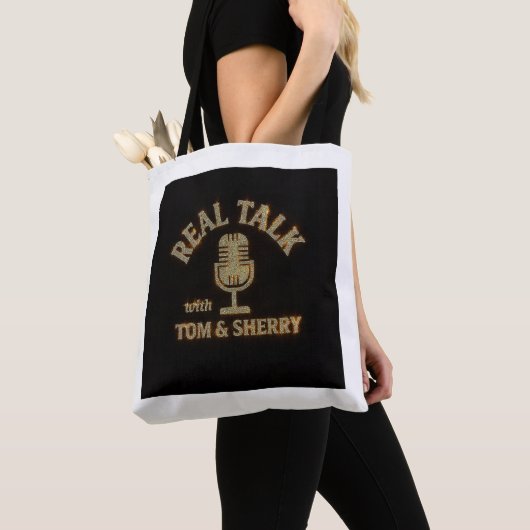 Echt praten met Tom & Sherry Podcast Canvas tas (Dichtbij)