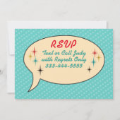 Echt Retro Feest Uitnodiging (Achterkant)