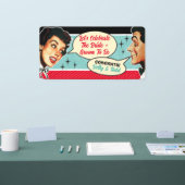 Echt retro koppels bruiloft douche banner (Beurs)