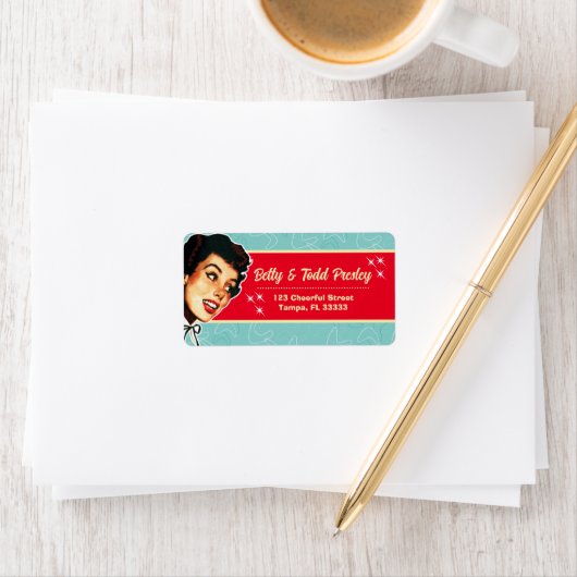 Echt retrogal Adresetiketten Etiket (Insitu)