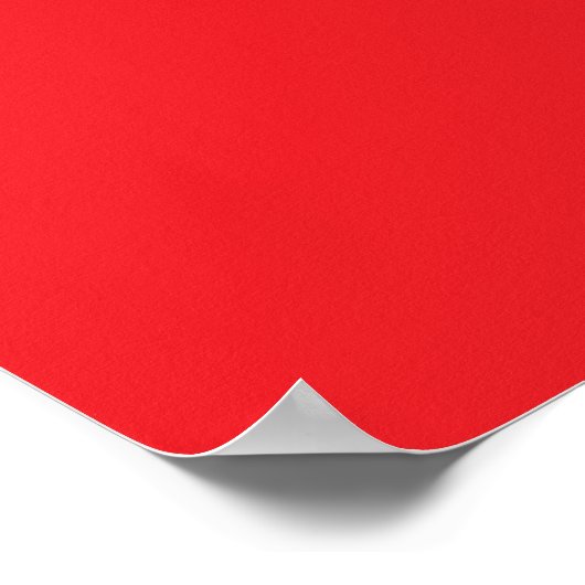 Echt rode kleur Poster (Hoek)