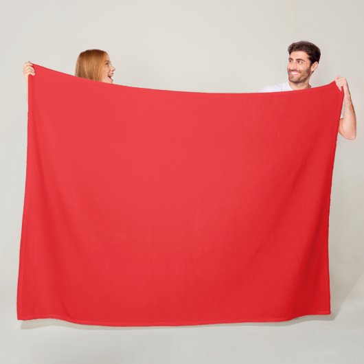 Echt rood fleece deken (In situ)