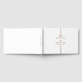 Echt Roos Gold Folie Minimal Monogram Huwelijk Gastenboek (Volledig)