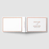 Echt Roos Gold Folie Modern White Wedding Gastenboek (Volledig)