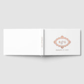 Echt Roos Gouden Folie Krans Elegante Witte Huweli Gastenboek (Volledig)