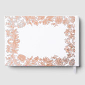 Echt Roos Goudfolie Bloemen Botanische bruiloft Gastenboek (Achterkant)