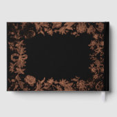 Echt Roos Goudfolie Bloemen Botanische bruiloft Gastenboek (Achterkant)