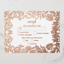 Echt Roos Goudfolie Bloemen Botanische bruiloft RS