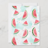 Echt roze zomer één in een meloen eerste 1e verjaa kaart (Achterkant)