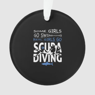 Echt scuba-duikend meisje: sommigen zwemmen grappi ornament