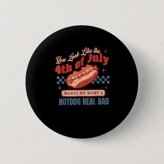 Echt slecht - je ziet eruit als de 4e juli ronde button 5,7 cm (Voorkant)
