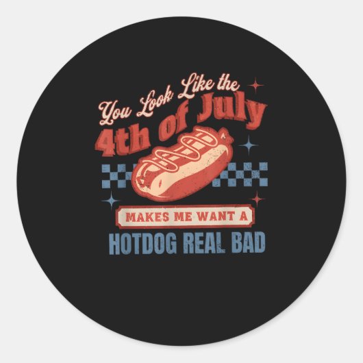 Echt slecht - je ziet eruit als de 4e juli ronde sticker (Voorkant)